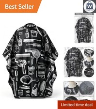 Versatile Waterproof Hair Styling Cape with S...