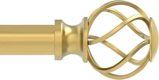 Curtain Rods for Windows 48 to 84 Inch(4-7 Feet),3/4" Diameter Gold Drapery Rods
