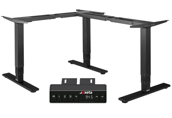 Exeta Ergoeck Tischgestell Schwarz Schreibtisch HöHenverstellbar Elektrisch-image