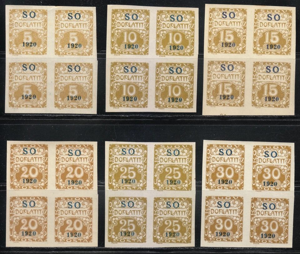 Checoslovaquia 1920 MNH Mi 1a-11 Portomarken - Silesia Oriental Sc J1-J11 debido ** Foto 2 de 4