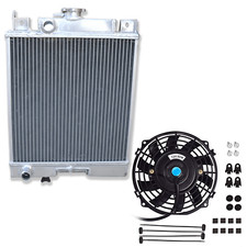 3 Row Aluminum Radiator & Fan For 1989-1994 Suzuki Swift GTi Manual 1990 1991 92
