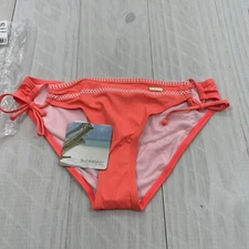 Sunseeker Women's Stitch Detail Bikini Bottom Bright Orange Size 4 NWT
