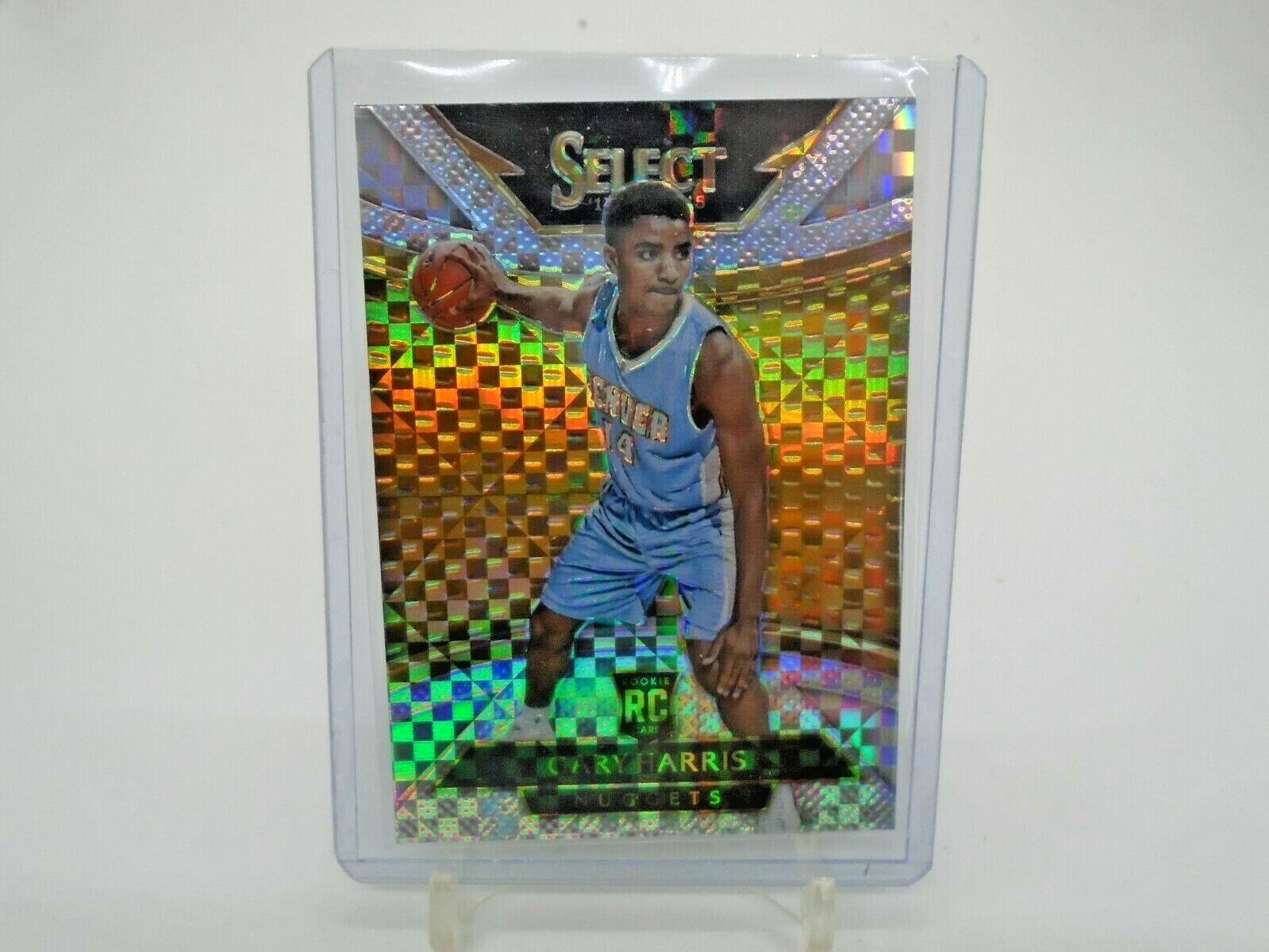 2014-15 PANINI SELECT #285 GARY HARRIS RC ROOKIE CARD SILVER CHECKERBOARD PRIZM