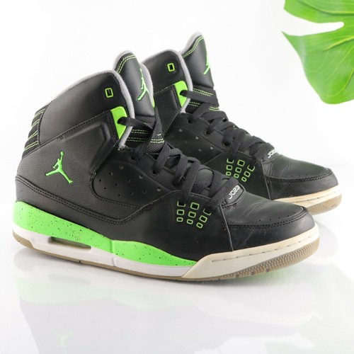Nike Jordan SC 1 Sneaker Men 9 High Top Black Neon Green Stealth Leather |  eBay