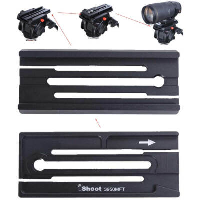 Clamp Adapter for Arca-Swiss Fit Quick Release Plate Manfrotto Gitzo Fluid Head