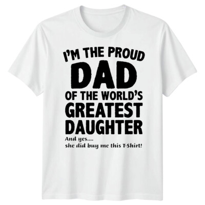 Lustiges Männer-T-Shirt Stolzer Vater größte Tochter Vatertag Shirt Bester Papa aller Zeiten #FD
