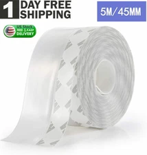 16FT 45mm Door Seal Strip Weather Stripping Adhesive Home Bottom Sweep Stopper
