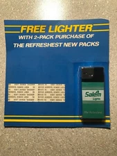 1987 Vintage Salem Lights Cigarette Lighter Scripto New in Package