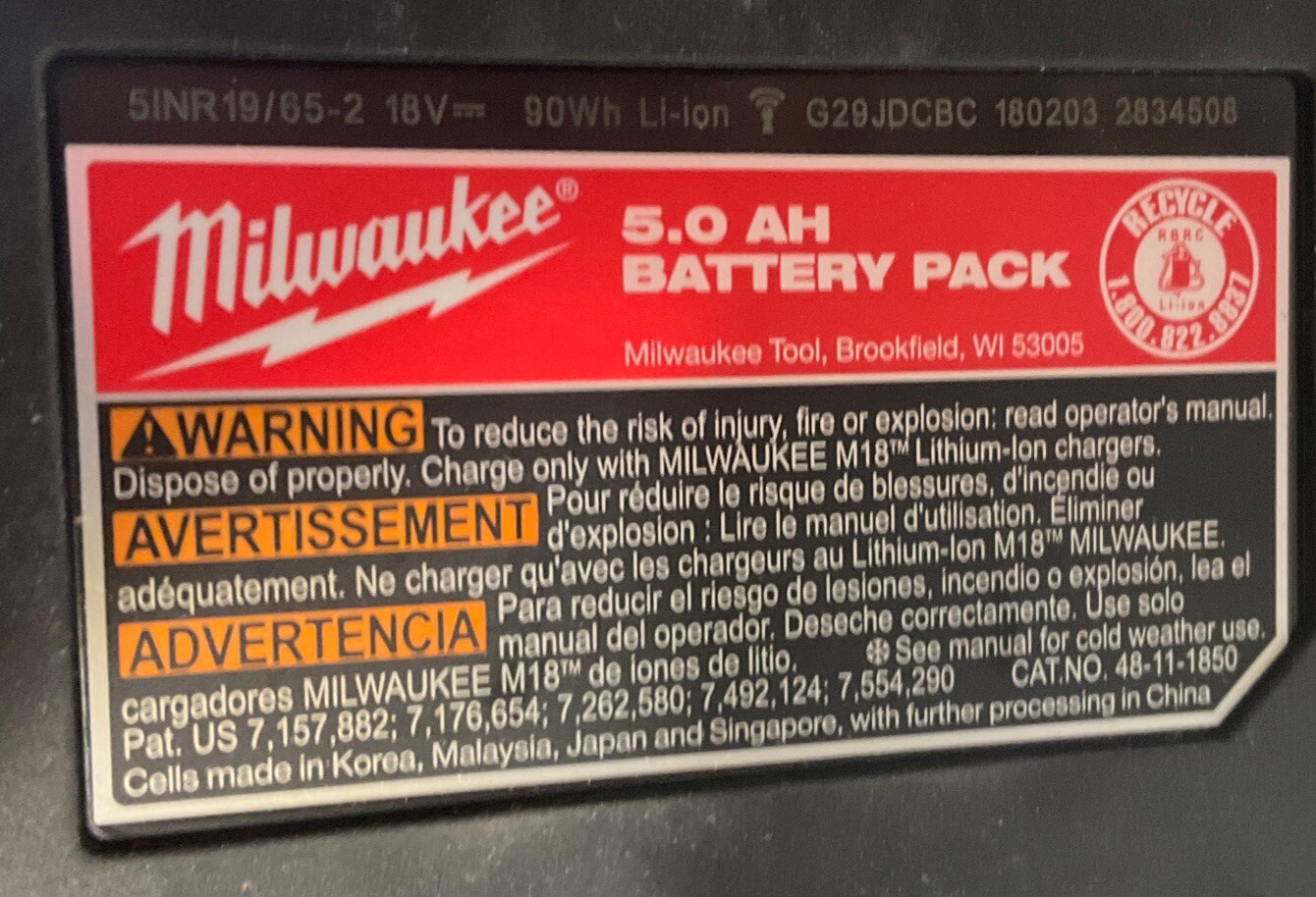 FOR PARTS Milwaukee 263020 M18 18V Cordless Circular Saw W/ 5AH