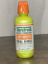 TheraBreath Dry Mouth Oral Rinse, Tingling Mint, Dentist Formulated, 16 Fl Oz