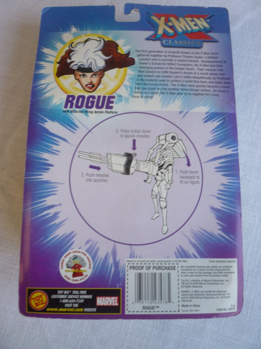 NISP Vtg X-Men Classics Rogue Action Figure Marvel Toy Biz Missile Firing 2000 - Picture 4 of 11
