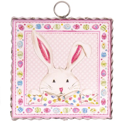 The Round Top Collection Mini Bowtie Bunny Print 6x6x1 E25094 | eBay