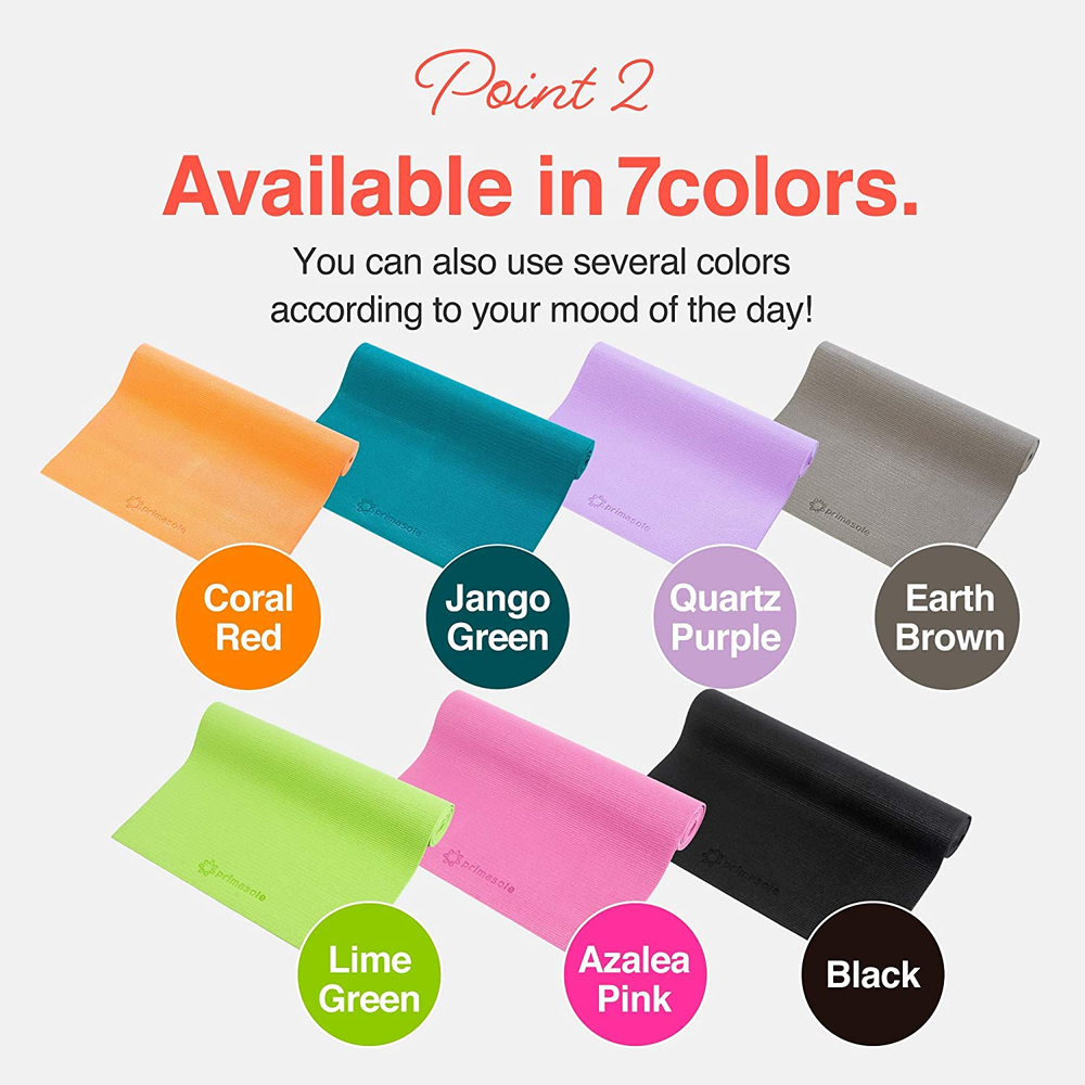 Non-Slip Yoga Mat with Carry Strap for Home & Gym Workouts