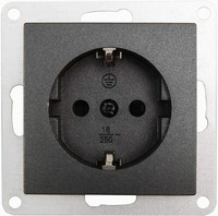 Schutzkontakt-Steckdose Mcpower Flair 250V~/16A, Up, Einsteckschutz, Anthrazit