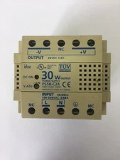 IDEC PS5R-C24 POWER SUPPLY INPUT 100-240VAC 0.68A OUTPUT 24VDC 1.3A 30W