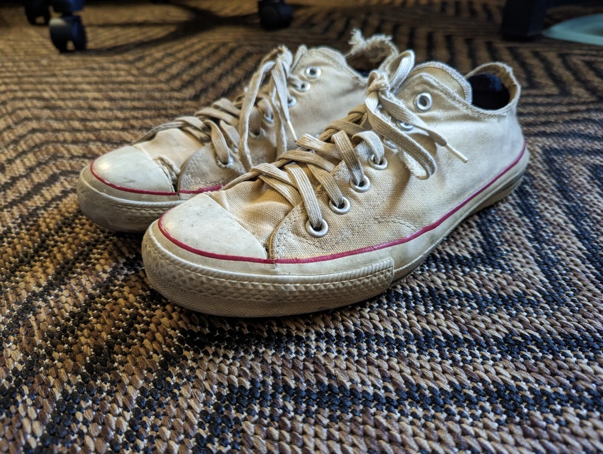 Vintage 80s/90s Converse All Star Low Top Made In USA | Off-White | Men's 10.5