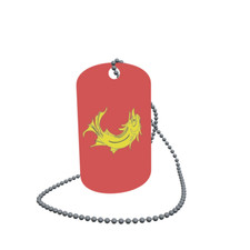 Dog Tag Flag Bunting Loire Department Dog Tag Aluminium 30 x 50mm