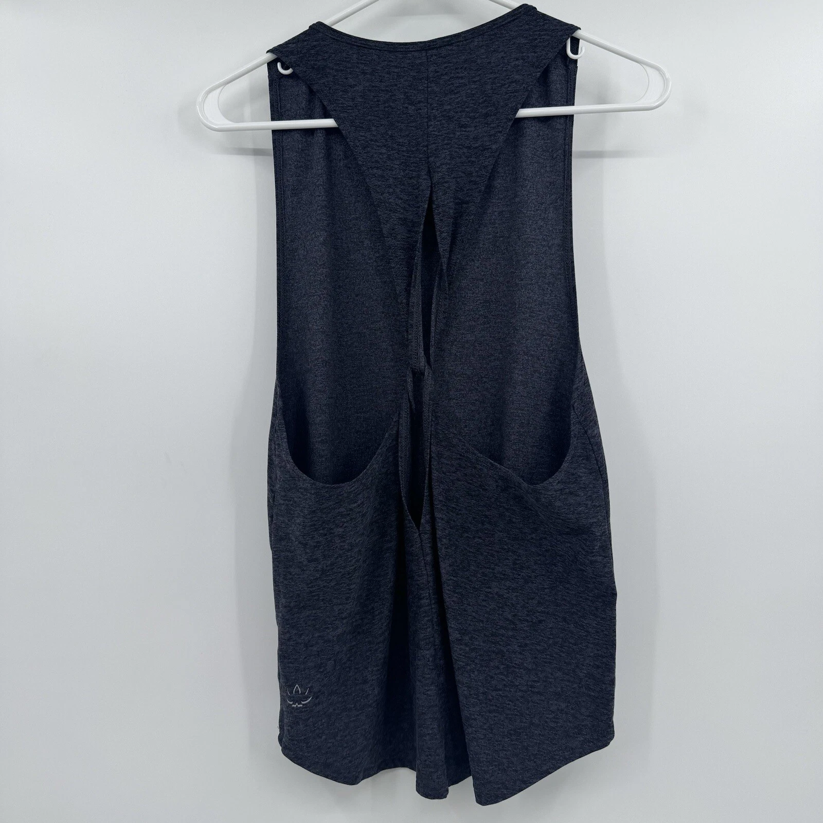 beyond-yoga heather criss cross racerback workout gym tank-top