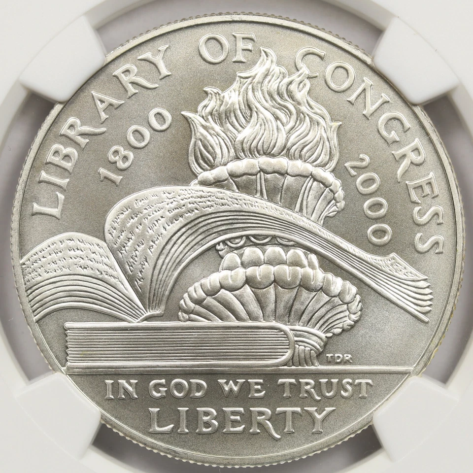 2000-P Library of Congress $1 Commemorative Dollar NGC MS69 - Image 3 of 4