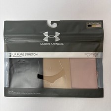 Under Armour Women's XL UA Pure Stretch Thong Underwear Pantie Black Nude Pink