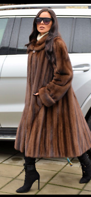 NEW ROYAL SAGA MINK LONG SWINGER/ COAT XL