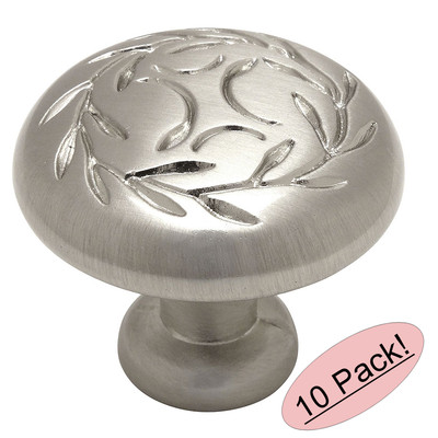*10 Pack* Cosmas Cabinet Hardware Satin Nickel Round Cabinet Knobs #464SN