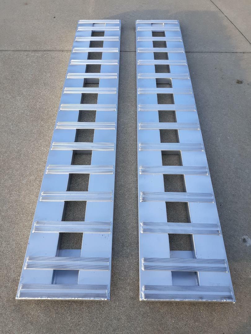 72" x 15"_3" 11,000_LB_ALUMINUM_CAR_TRUCK_ SKID_ FORKLIFT_ RAMPS TRAILER  Hook | eBay