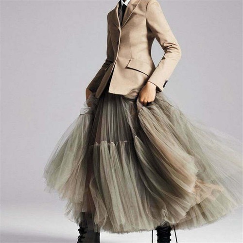 Gonna Tulle Tutù Abito Vestito Donna Ballerina Petticoat Sottogonna Velo  Pizzo | eBay