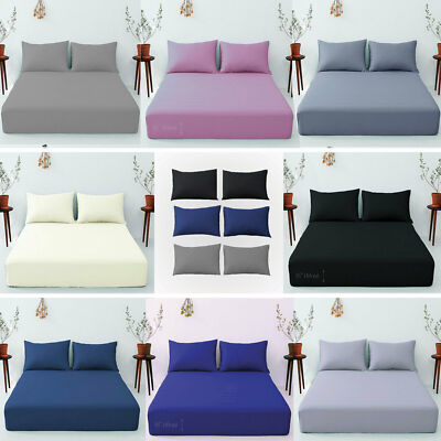 X-Deep30''+FittedSheetPillowCaseEgyptianCotton1000TC US-Qn/King/Cal-KingAll-Color