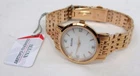 B BULOVA 97P106 WOMEN'S ROSE GOLD MOTHER OF PEARL DIAL 4 DIAMOND WATCH