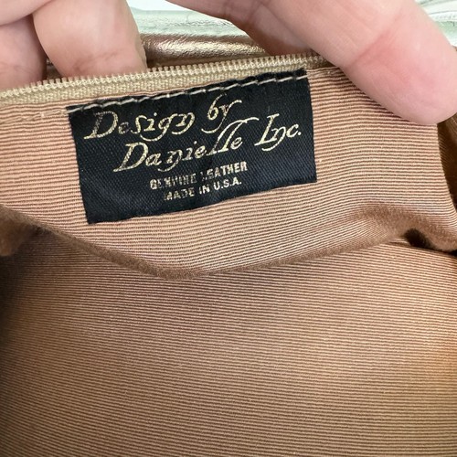 Danielle Inc Clutch Tasche Damen Silber Metallic Crossbody Schleife Abend Leder USA - Bild 10 von 13