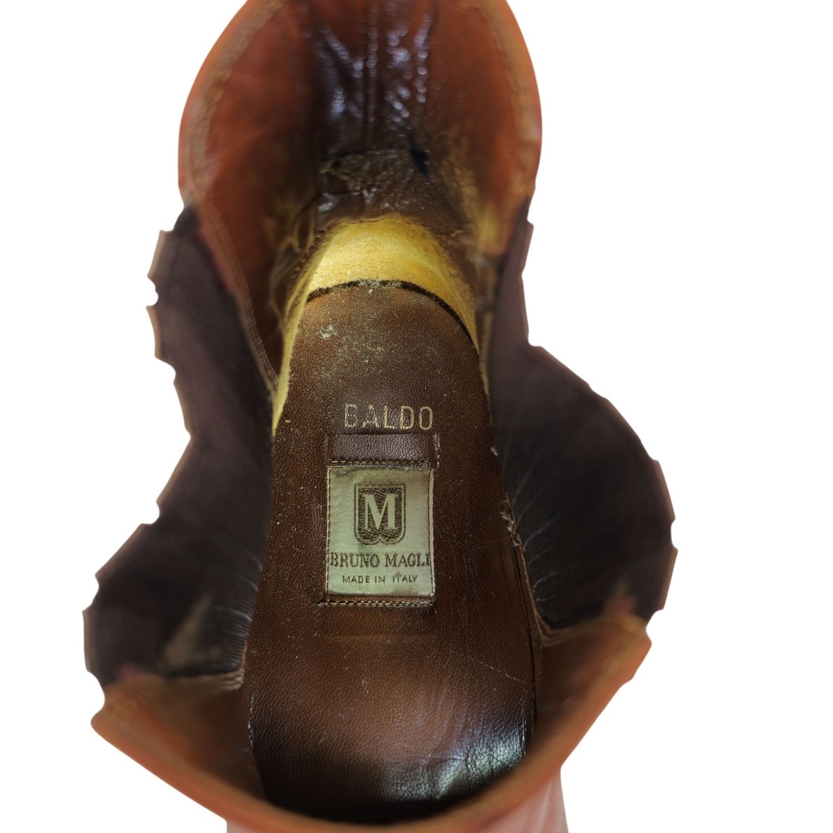 Vintage Bruno Magli Mens 10.5M Brown Calfskin Leather Chelsea Dress Boots Italy Bruno Magli Vintage Bruno Magli Mens 10.5 Brown Calfskin  main image 2