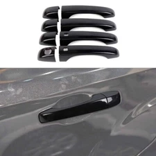 8PCS Gloss Black Overlay 4 Door Handle Cover For Chrysler 2011+ 300 Accessories