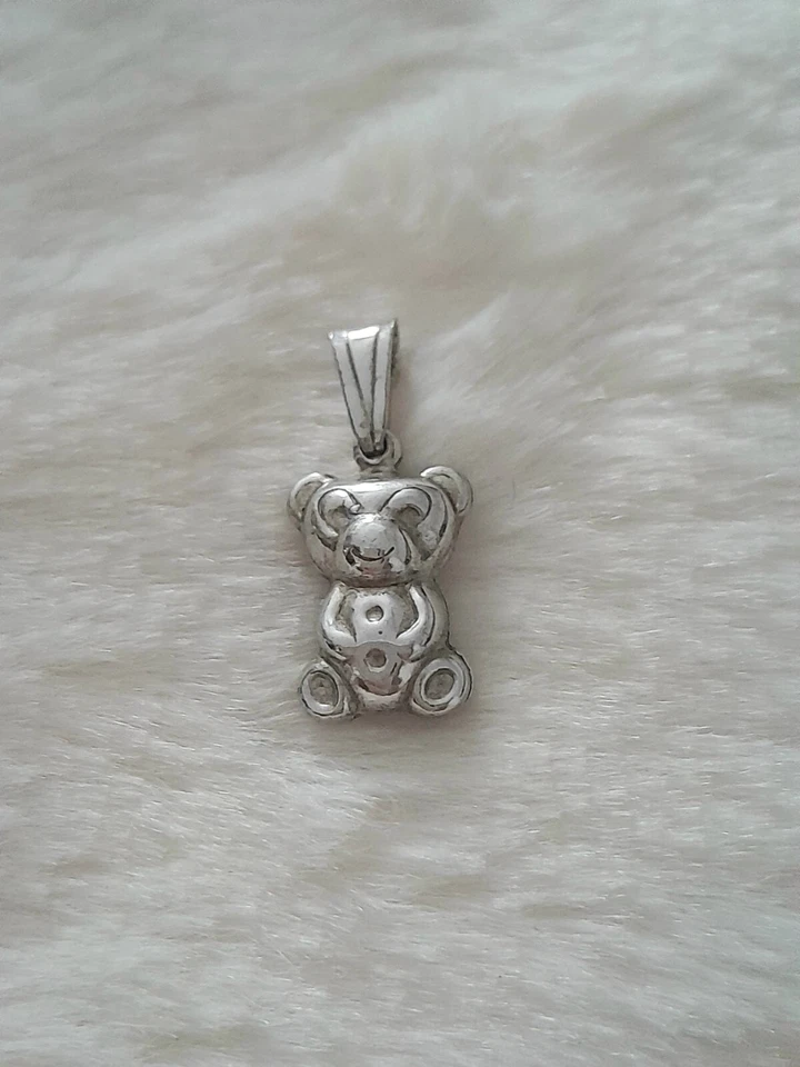 COLLANA MINIMALISTA CON CIONDOLO ORSO 3D ARGENTO 925 MINI ORSETTO 🐻 TEDDY BEAR - Immagine 4 di 4