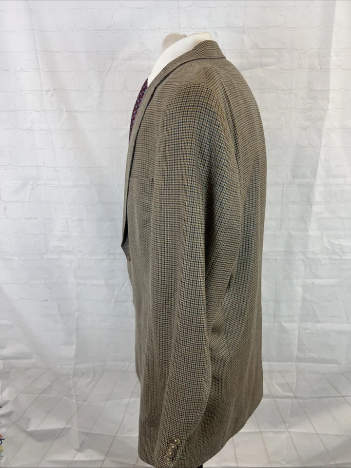 Blazer a cuadros Hart Schaffner Marx beige y azul para hombre 46L $1,098 Foto 4 de 4