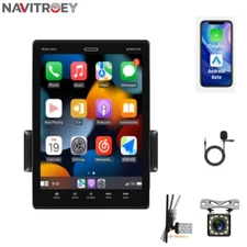 Single 1Din 9.5" Touch Screen Stereo Radio Car Apple/Android Carplay GPS MP5 BT