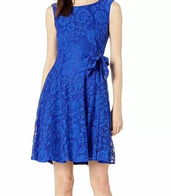 Tahari lace fit clearance and flare dress