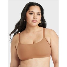 Auden Luxe Stretch Lightly Lined Molded Pad Bralette Size XXL NWT