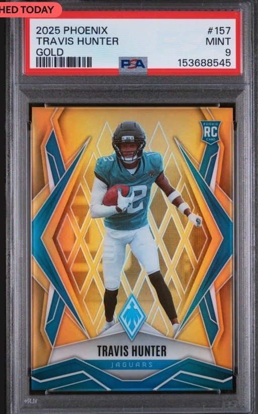 2025 Panini Phoenix - Rookies Travis Hunter #157 Gold /10 (RC)