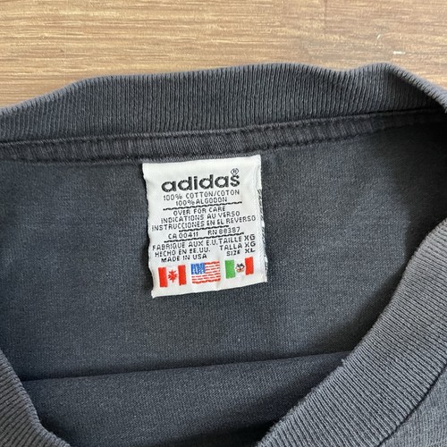 Vintage Adidas Trefoil T Shirt schwarz Gr. XL doppelseitig verwaschen - Bild 9 von 13