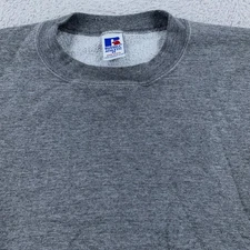 Vintage Rayon Tri-Blend Russell Athletic Sweatshirt Mens XS Blank Gray Crewneck