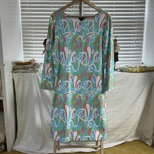 Melly M Long Sleeve Shift Dress Size Large Made In USA