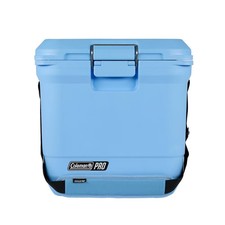 Coleman Pro 36 latas/25 qt enfriador de lados duros - cielo azul: cierre de pestillo, ajustable
