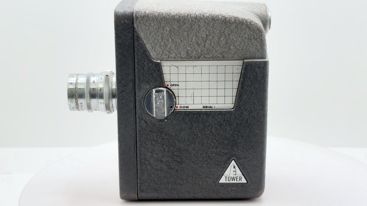 Vintage Tower Model T-92 8mm Movie Camera 13mm Lens — Display or