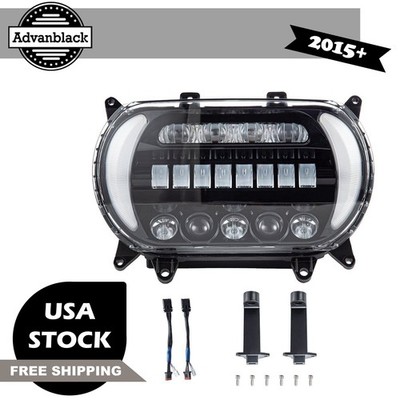 Advanblack ''ATTACK'' LED Headlight Fits 2015up Harley Road Glide FLTRX