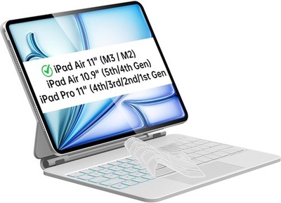 Otuoor iPad Air 11'' Case Keyboard (M3/M2) iPad Pro 11''(4/3/2/1 Gen) SEALED White