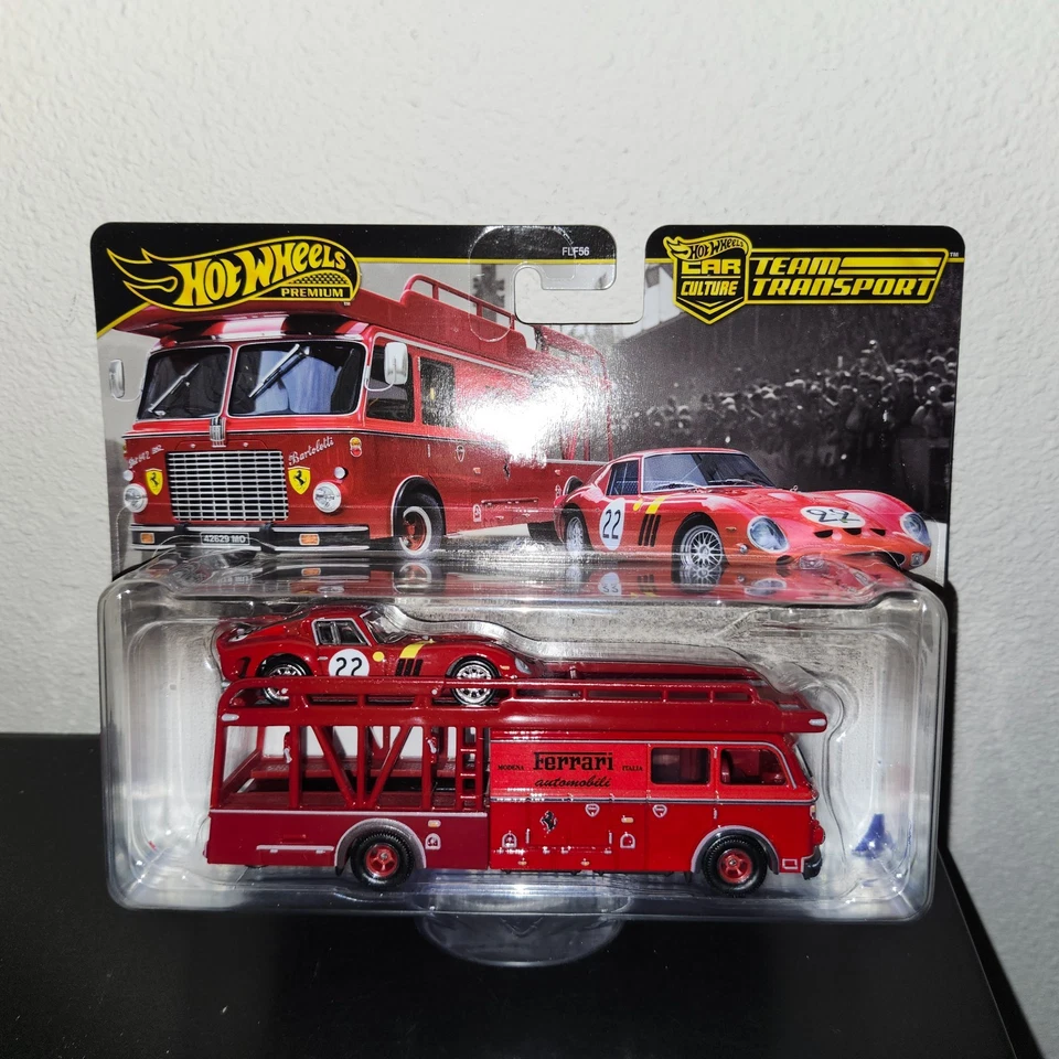 2025 HOT WHEELS PREMIUM TEAM TRANSPORT FERRARI 250 GTO & FIAT 642 RN2 BARTOLETTI - Image 2 of 4