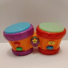 The Learning Journey Little Baby Bongo Drums Orange Musical Toy Lights Sounds