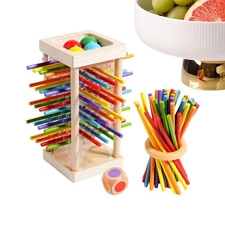 Wooden Stick Game Montessori Board Game 3in1 Ball And Stick Dexterity Games