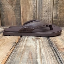 UGG Men's Leather Upper Flip Flop Sandals